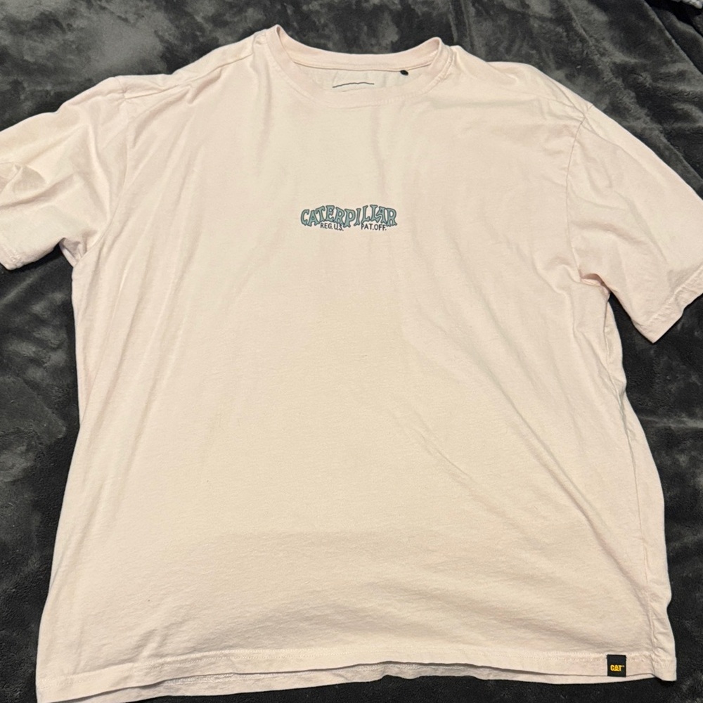 Caterpillar Men's Light Pink Short Sleeve Tee